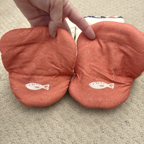 Anthropologie Cat Oven Mitts 100% Cotton Pair of Two - Picture 5 of 5